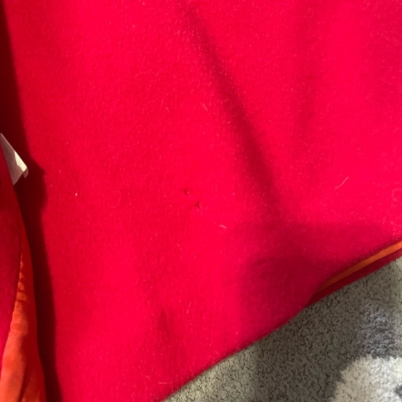 Wool Elegant Red Women's Coat - Picture 11 of 13